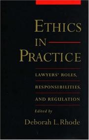 Cover of: Ethics in Practice by Deborah L. Rhode