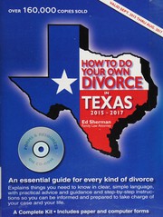 Cover of: How to do your own divorce in Texas, 2015-2017
