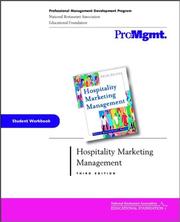 Cover of: Hospitality Marketing Management, Student Workbook by Robert D. Reid, David C. Bojanic