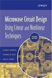 Cover of: Microwave Circuit Design Using Linear and Nonlinear Techniques