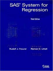 Cover of: SAS(r) System for Regression, 3rd Edition by Rudolf Jakob Freund, Rudolf Freund, Ramon Littell, Rudolf Freund, Ramon Littell