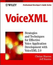 VoiceXML by Chetan Sharma, Jeff Kunins