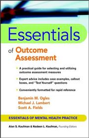 Cover of: Essentials of outcome assessment by Benjamin M. Ogles