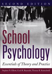 Cover of: School Psychology by Stephen N. Elliott, Cecil R. Reynolds, Thomas R. Kratochwill