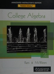 Cover of: College algebra by J. S. Ratti