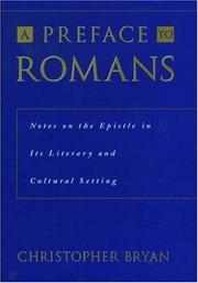 Cover of: A Preface to Romans by Christopher Bryan