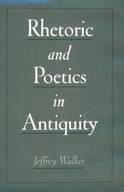 Cover of: Rhetoric and poetics in antiquity