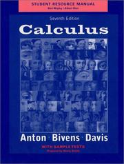 Cover of: Calculus, Late Transcendentals Combined, Student Resource Manual