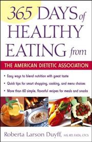 Cover of: 365 Days of Healthy Eating from the American Dietetic Association by American Dietetic Association
