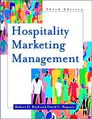 Cover of: Hospitality Marketing Management, Third Edition and NRAEF Workbook Package by Robert D. Reid, David C. Bojanic, National Restaurant Association Educational Foundation