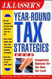 Cover of: J.K. Lasser's Year-Round Tax Strategies 2002