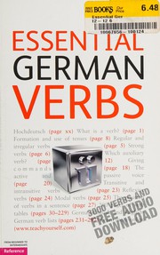 Cover of: Essential German Verbs