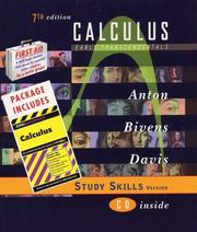 Cover of: Calculus Early Transcendentals Full Study Skills Version Set by Howard A. Anton, Irl Bivens, Stephen Davis