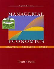 Managerial economics by Lila J. Truett, Dale B. Truett, Truett