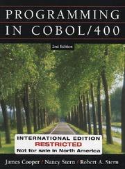 Cover of: Structured COBOL Programming for the AS/400 by Cooper (I), James, Nancy B. Stern, Robert A. Stern