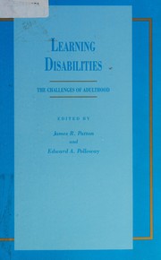 Cover of: Learning disabilities: the challenges of adulthood