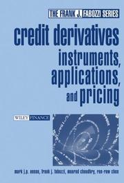 Cover of: Credit Derivatives: Instruments, Applications, and Pricing (Frank J. Fabozzi Series)