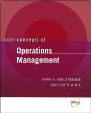 Cover of: Core Concepts of Operations Management