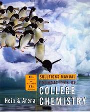 Cover of: Solutions Manual to accompany Foundations of College Chemistry, 11th Edition and Alternate
