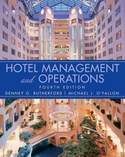 Cover of: Hotel management and operations