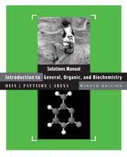 Cover of: Introduction to General, Organic & Biochemistry, Student Solutions Manual (Chemistry) by Morris Hein, Leo R. Best, Scott Pattison, Susan Arena