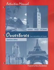 Cover of: Ouvertures, Workbook/Lab Manual: Cours Intermediaire de Francais