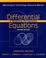 Cover of: Differential Equations, Mathematica Technology Resource Manual