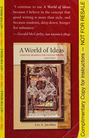 Cover of: A world of ideas by [edited by] Lee A. Jacobus.