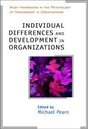 Cover of: Individual Differences and Development in Organisations by Michael Pearn