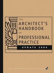 Cover of: The Architect's Handbook of Professional Practice Update 2004 (Architect's Handbook of Professional Practice Update (W/CD))