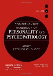 Cover of: Comprehensive Handbook of Personality and Psychopathology , Adult Psychopathology (Comprehensive Handbook of Personality and Psychopathology)