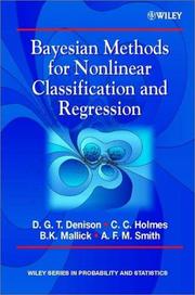 Cover of: Bayesian methods for nonlinear classification and regression by David G.T. Denison ... [et al.].