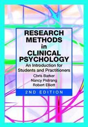 Research Methods in Clinical Psychology by Robert Elliott