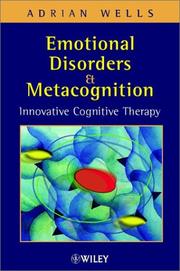 Cover of: Emotional Disorders and Metacognition: Innovative Cognitive Therapy