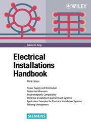 Cover of: Electrical Installations Handbook by Gunter G. Seip, Gunter G. Seip