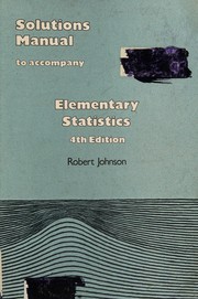 Cover of: Solutions manual to accompany Elementary statistics, fourth edition