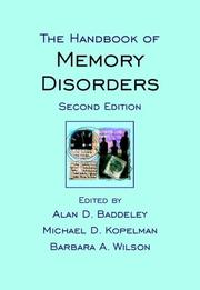 Cover of: The Handbook of Memory Disorders | 