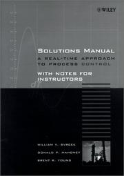 Cover of: A Real-Time Approach to Process Control, Solutions Manual