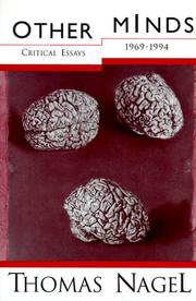 Cover of: Other Minds: Critical Essays 1969-1994