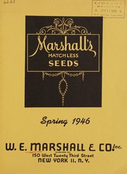 Cover of: Marshall's matchless seeds, spring 1946