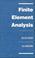 Cover of: Finite element analysis
