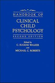 Cover of: Handbook of clinical child psychology