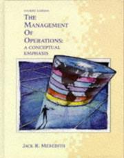 Cover of: The Management of Operations by Jack R. Meredith