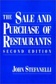 Cover of: The sale and purchase of restaurants