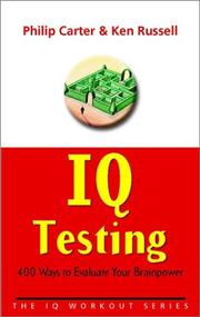 Cover of: IQ testing by Philip J. Carter