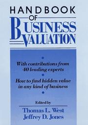 Cover of: Handbook of business valuation