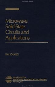 Cover of: Microwave solid-state circuits and applications