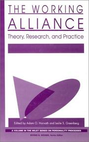 Cover of: The Working Alliance: Theory, Research, and Practice