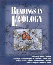 Cover of: Readings in Ecology