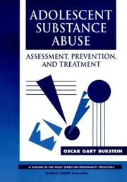 Cover of: Adolescent substance abuse: assessment, prevention, and treatment